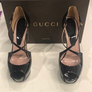 Gucci Black Patent Leather Heels